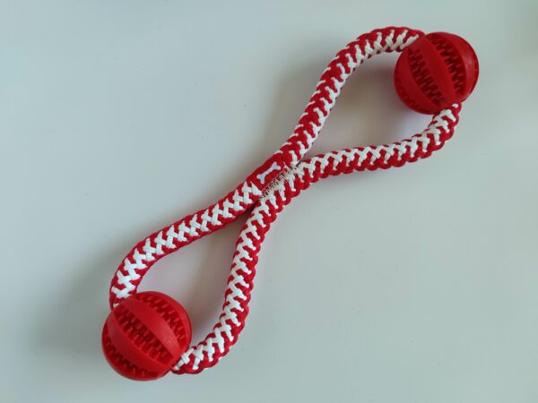 Pet supplies double ball with dog toy rope interactive toy - Image 6