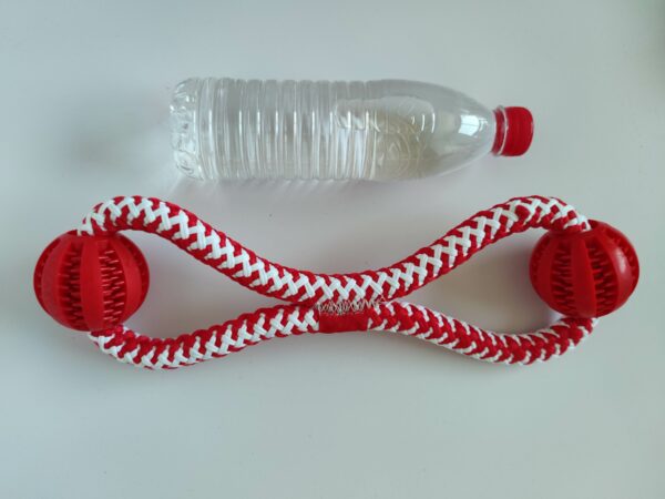 Pet supplies double ball with dog toy rope interactive toy - Image 3